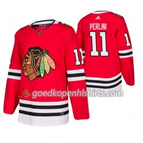 Chicago Blackhawks Brendan Perlini 11 Adidas 2019-2020 Rood Authentic Shirt - Mannen